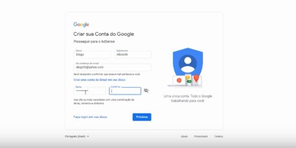 Como criar conta no Google Adsense